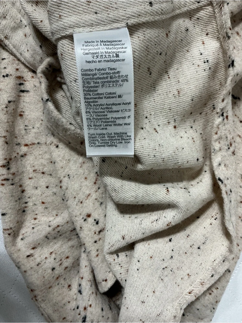 J.Crew Donegals Tweed Fleece Overshirt Shirt Jacket Oatmeal Men's Large L NWT